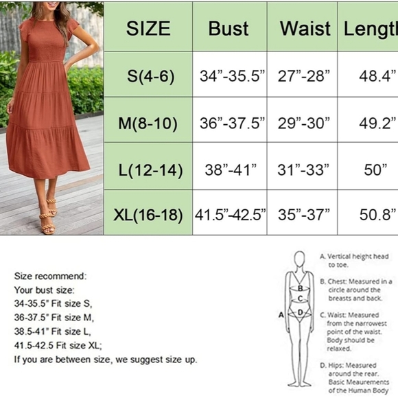 Flowy Midi Maxi dress - Picture 3 of 3